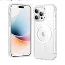 iPhone 13 Pro-Max Case: Clear Magnetic Phone Cases Compatible with Magsafe Slim Anti Yellowing Military Grade Drop Protection Rugged Protective Transparent Cell Phone Cover (A-Clear)
