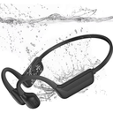 Swimming Headphones-Bone Conduction Headphones, IP68 Waterproof Open Earphones, LiteSurge Bluetooth 5.4 Underwater Sport Earbuds with 32 GB MP3 Memory for Swimming, Marathon-Inky Black