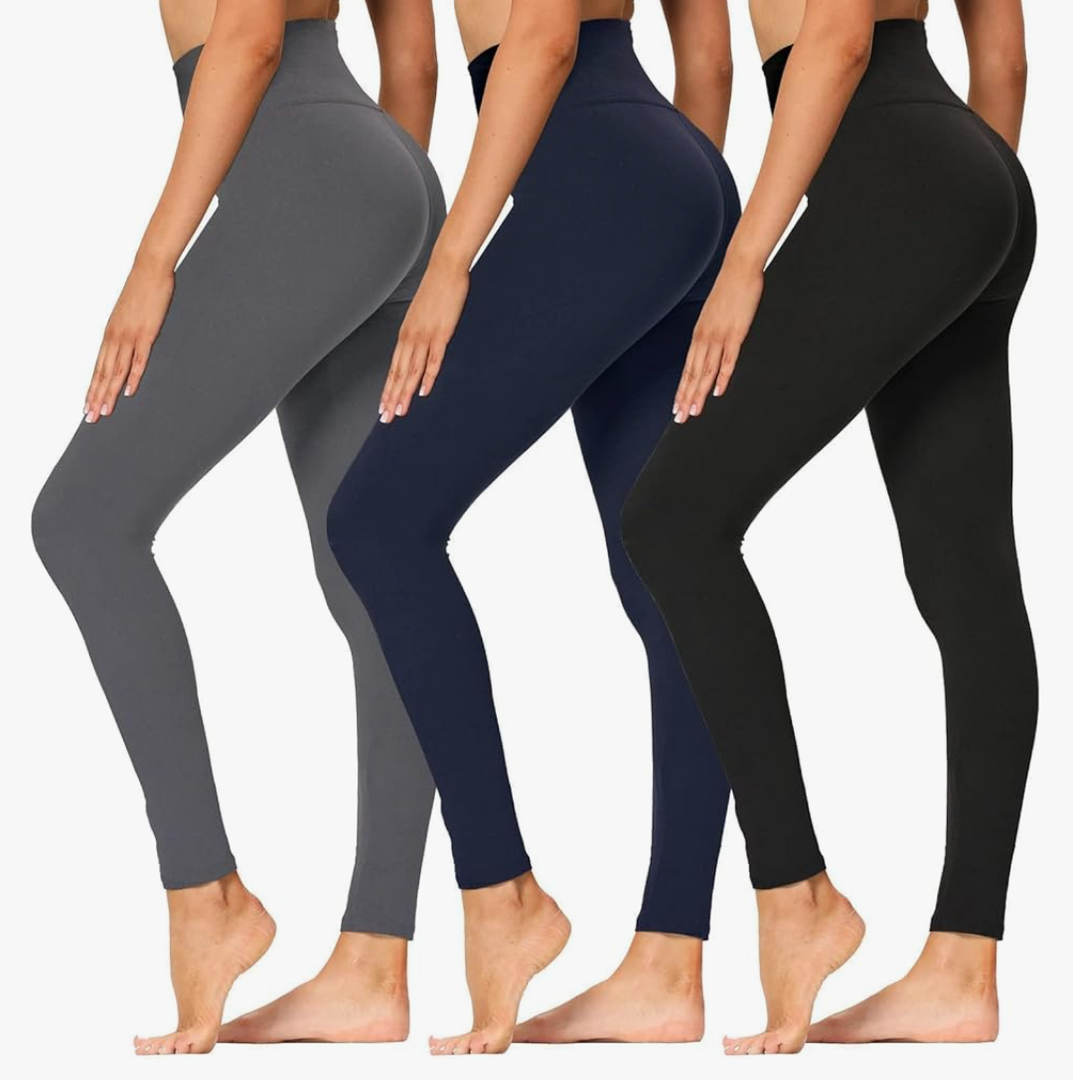 High Waisted Leggings for Women - Soft Athletic Tummy Control Yoga Pants for Cycling Dance Tights, 2XL/3XL