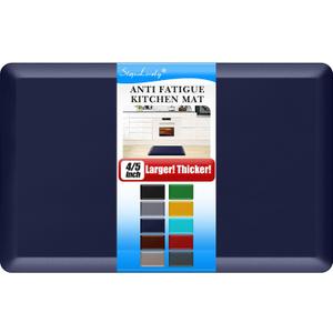 4/5 Inch Thick Kitchen Mat - Cushioned Anti Fatigue Mats for Kitchen Floor - Easy to Clean, Waterproof, Non-Slip Kitchen Rug for Sink, Office, Kitchen (20''x32'' Blue)