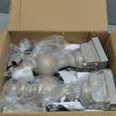 BOBOMOMO 27" Table Lamp with USB C+A Charging Ports Set of 2 Antique Nightstand Lamp for Bedroom Living Room Farmhouse Office Retro Rustic Resin Bedside Desk Lamps Washed White (Beige)