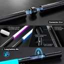 2 Pack Light Saber, 15 Colors and 4 Modes Light up Light Saber for Dueling, 2-in-1 RGB Detachable USB Charge, Gifts Toys for Kids Adults Birthday Christmas Thanksgiving