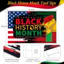 Black History Month Decoration Outdoor Black History Month Yard Sign with Stakes Afro African American Festival Supplies for Outdoor Indoor Party Decor, 24 Inches (Classic Style)