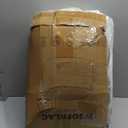 Round Pouf Ottoman for Living Room 20"x15" Bean Bag Ottoman Soft Top Comfortable Small Foot Stool Foot Rest Pouf Brown Tall Footstool Ottomans Round Hassock Boho Furniture Floor Poufs for Sitting