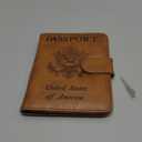 Airtag Passport Holder Cover Wallet Travel Essentials Leather Rfid Blocking Case Vacation Luggage Must Haves Travel Accessories for Men Women (117#Brown)