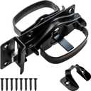 Swinging Shed Door Latch with Handle for Indoor/Outdoor Use, Heavy Duty with WeatherGuard Coating, Black