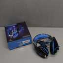 BENGOO G9000 Stereo Gaming Headset for PS4 PC Xbox One PS5 Controller, Noise Cancelling Over Ear Headphones with Mic, LED Light, 7.1 Surround Sound, Soft Memory Earmuffs for Nintendo Xbox Series X|S (Blue)