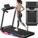 Treadmill with Incline 3-in-1 Portable Treadmills for Home Small, Incline Walking Pad Treadmill with Handle Bar, Walking Pad Foldable with 3.0HP Quiet Brushless, LED Dispay, 300LBS Capacity (Black)