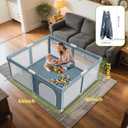 Foldable Baby Playpen - 65"50" Collapsible Play Pen for Babies and Toddlers - Indoor Outdoor Foldable Play Yard with 4 Handles - Folding Baby Playpen with Bag Portable Travel Play Yard