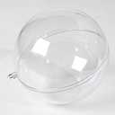 Fillable Plastic Clear Ball Ornament, Jumbo, 6-1/4-Inch, 6-Count