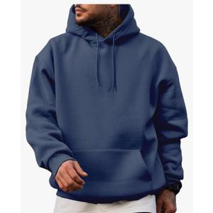 JMIERR Mens Casual Cotton Hooded Collar Drawstring Hoodies Pullover Sweatshirts Casual Long Sleeve Shirts, M