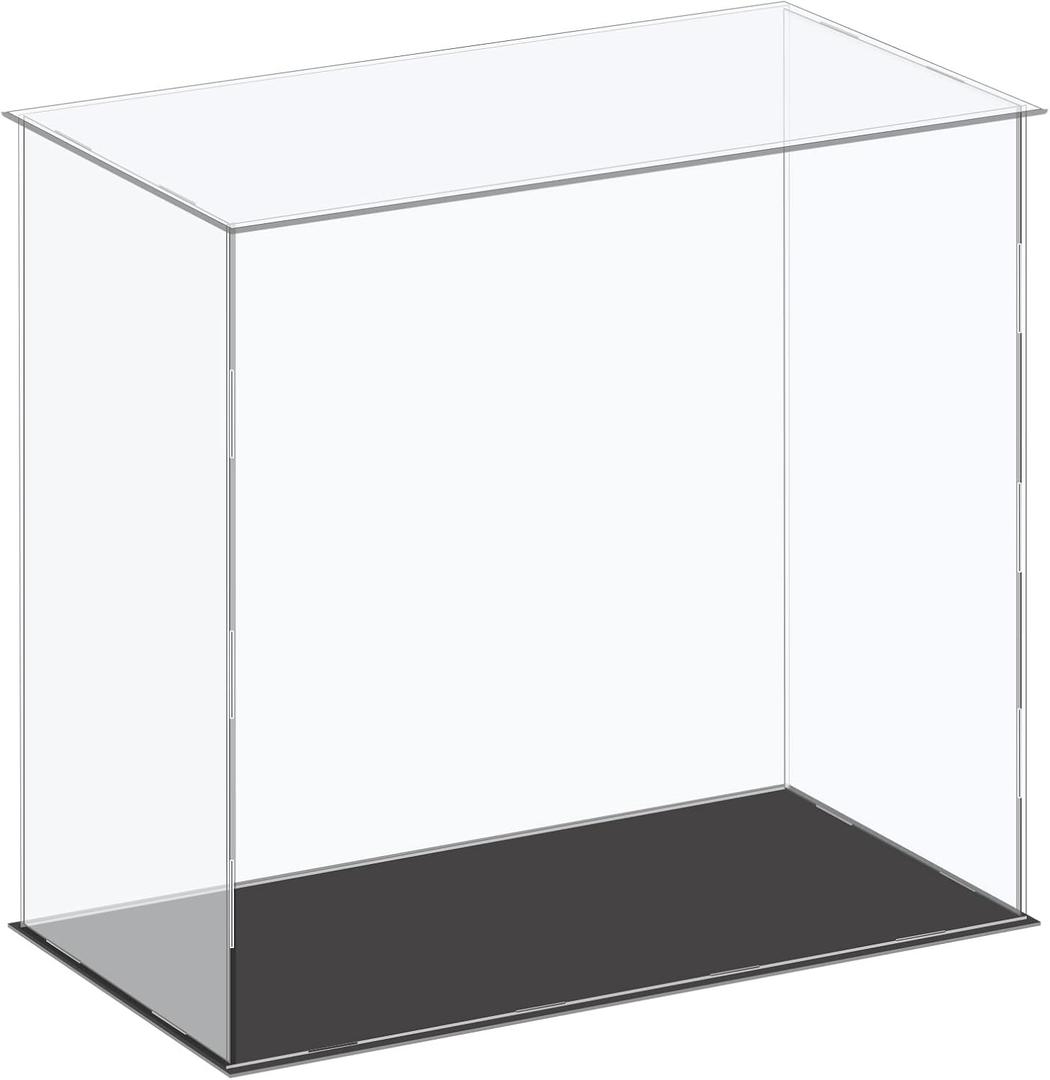 MECCANIXITY Acrylic Display Case Plastic Box Cube Storage Box Clear Small Assemble Dustproof Showcase 16.1x8.3x16 Inch for Collectibles Items