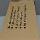 Bamboo Desk Organizer With Drawers Countertop Drawers Counter Storage Box Corner Desk Organizer for Home Office No Assembly Required (3 Drawers)