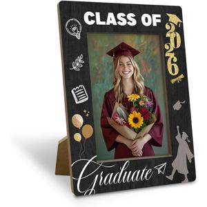Graduation Picture Frame 2026 Gifts, Graduation Gifts for High School College University, Class of 2026 Graduate Photo Frame, Fitting a 4x6 Inch Photo, Display on Table Top Desk