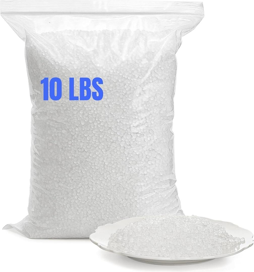 Hiceeden 10 Pounds Poly Pellets, Plastic Stuffing Beads Weighted Polypropylene Beads, Bean Bag Filler Bead for Stuffed Animal Toys, Filling Pillow, Crafts, Clear