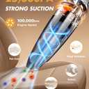 Handheld Vacuum Cordless 25000PA Powerful Suction, Portable Car Vacuum, 3 in 1 Hand Held Vacuum Rechargeable 8000mAh with LED Light, HEPA Filter, Home, Car Seats, Office, Pet Hair, Dust Buster