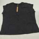 Womens Cap Sleeve Crop Tops Cotton T Shirts Crewneck Loose Fit Short Sleeves Tee Summer Fashion Clothes 2025 L