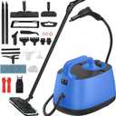 Steam Cleaner, Multipurpose Heavy Duty Canister Steamer with 25 Accessories Handheld Steam Mop Included, for Multi-Surface Floors Cleaning, Upholstery, Car Detailing, Grout, Tile (Blue)