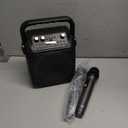 Karaoke Machine, Portable Bluetooth Speaker with 2 Wireless Microphones for Adults & Kids with Lights, Karaoke Microphone with PA System Supports USB/TF/FM/AUX for Home Party Home System Packages (Black)