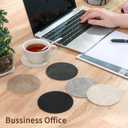 Drink Coasters, 12 Pcs with Holder, Dual Sided Non-Slip Washable Faux Leather Cup Coasters (Gray Beige)