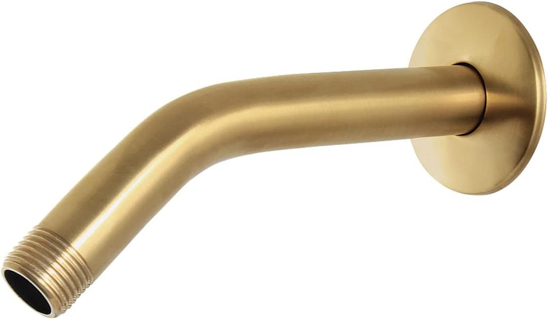 Kingston Brass K208M7 8-Inch Shower Arm with Round Flange in Brushed Brass