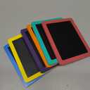 Chinco 6 Pack Wood Mini Chalkboard Signs with Frames Rainbow Color 5'' x 6'' Small Rectangle Reusable Chalkboards Chalk Party Favors for Kids Home Classroom Office Wedding Birthday Message Board Sign