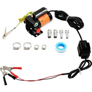 3.7GPM 12V DC Gasoline Fuel Pump, Self-priming Oil Transfer Pump With Handle,Reversible Pumping, Overheat Protection, Explosion-proof,For Gasoline, Diesel, Kerosene & Mineral Oil
