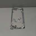 Premium 3D Palm Tree Chrome License Plate Frame with 4 Silver Screw Caps, Street Legal Universal Fit for Cars & Trucks, Heavy Duty Rust-Free Zinc Palm Trees Chrome License Plate Frame for Women & Men