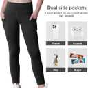 CHRLEISURE Girls' Athletic Leggings with Pockets, 5 Packs Kids Teen Dance Yoga Workout Running Pants for 5-15 Years (Black, XS)