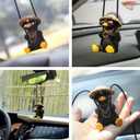 2 PCS Cute Swinging Duck Car Decoration  Action Character Hanging Ornament for Rearview Mirror  Spring Motion Dashboard Toy for Kids & Adults