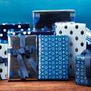 3 x The Dreidel Company 2-Pack Metallic Hanukkah Dreidels Theme Gift Wrap Design, Chanukah Roll 17.5" X 180" Inch - 15' Ft. Chanukah Wrapping Paper Roll