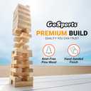GoSports Giant Wooden Outdoor Stacking Game Stacks Up to 3 ft Large Toppling Tower with Case for Yard Games, Family Game Night, Camping, and Parties