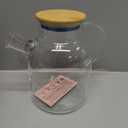 CnGlass Glass Teapot Stovetop Safe,30.4oz Clear Tea pot with Removable Filter Spout,Loose Leaf and Blooming Tea Maker