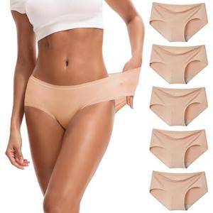 INNERSY Women's Soft & Thin No Show Modal Underwear Quick Dry Panties for Summer 5-Pack (Size: SY)