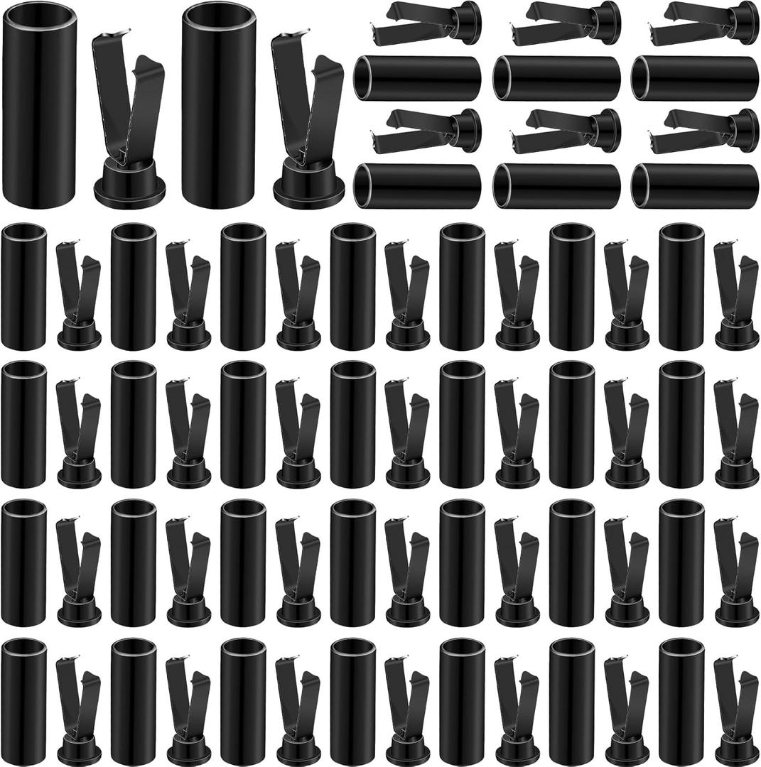 36pcs Shoe Lace End Tips, Alloy Shoelace End Caps Cord Locks, Cylindrical Shoelace Tips Replacement Head for Hoodie Sweaters Casual Pants Rope- Black