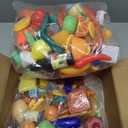 Play Food Sets,143Pcs Play Kitchen Accessories,Toy Food for Toddler, Fake Food Toys with Storage Bag, Pretend Food for Kids , Toy Kitchen Accessories for Boys Girls, Daycare Educational Toy
