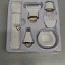 Electric Bikini Trimmer for Women - 4 in 1 Electric Razors for Women, Waterproof Pubic Hair Trimmers and Facial Hair Remover, Replaceable Shaver & Nose Hair Trimmer, Rechargeable Women's Grooming Kit (White)