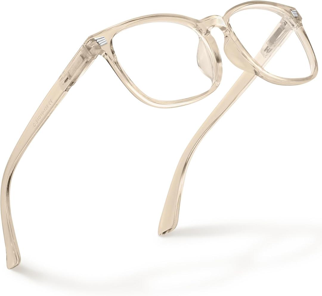 CCVOO Reading Glasses for Women/Men, Eyeglasses, Blue Light Readers for Women/Men, Computer Eye Glasses, Cheaters (Champagne), 2.25x