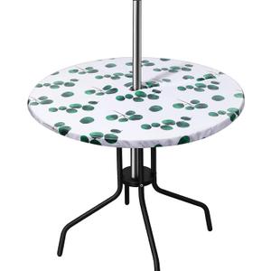 SUQ I OME Outdoor Tablecloth, Green Leaf, Small, 47"