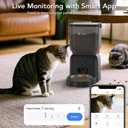 Automatic Dog & Cat Feeder,APP Controlled with Freshness Preservation, 4L Timed Cat Feeder with Timer Programmable, HD Camera for Voice and Video Recording (Black