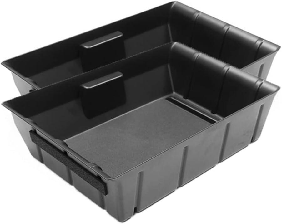 Fit Tesla Model Y Seat Hidden Organizer bag Tray Under Seat Storage Box Compatible with 2016-2021 2022 Model Y Accessories (2 pcs ABS)