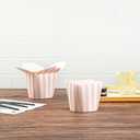 Bio Tek 4 x 3.4 x 3.7 Inch Food Containers, 50 Noodle Takeaway Boxes - Disposable, Striped, Pink And White Paper 26 Ounce Take Out Boxes, Round, For Hot Or Cold Foods - Restaurantware