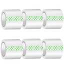 6 Rolls Clear Packing Tape - Quiet Packaging Tape 1.5 INCH Core Shipping Tape Refill Rolls Moving Tape for Packing Boxes, 2" x 25 Yards