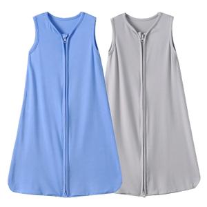 Viforu Rayon from Bamboo Sleep Sack Baby Wearable Blanket 2-Pack 0.5 Tog Sleeping Bag 0-6 Months Lightweight Newborn Sleeper 2-way Zipper Sleepsack Girls Boys Swaddle Blanket Sacks (Small)