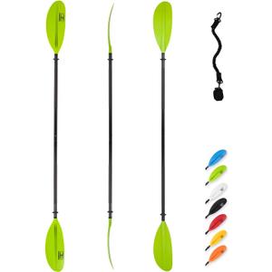 OCEANBROAD Kayak Paddle 86in/218cm, 90.5in/230cm, 95in/241cm Alloy Shaft Kayaking Boating Canoeing Oar with Paddle Leash