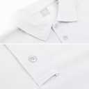 MAGCOMSEN Men's Polo Shirt Quick Dry Performance Short Sleeve Tactical Shirts Pique Jersey Golf Shirt (White, L)
