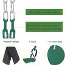 66" Heavy Duty Coated Iron Chain Sensory Swing Seat, Therapy Outdoor Playground Set Accessories With Snap Hooks and Hanging Straps (Green)