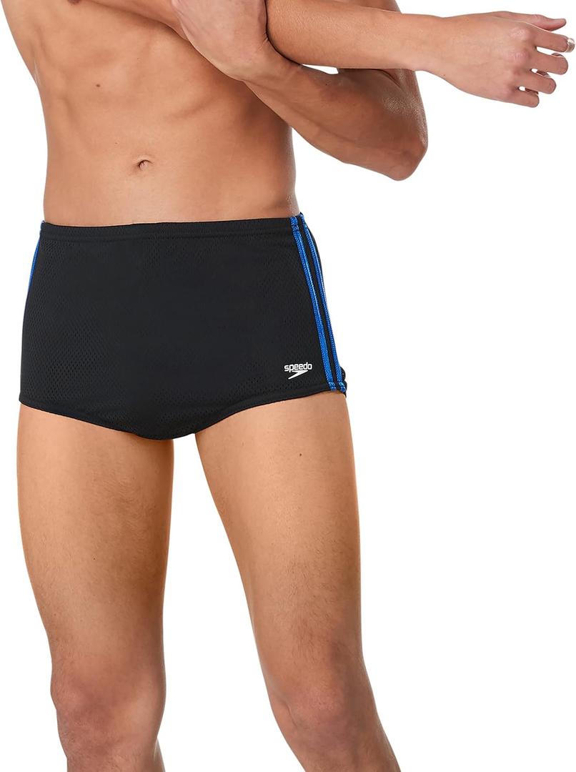 Speedo Men's Poly Mesh Square Leg Swimsuit M