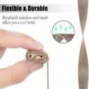 3 x KOREDA for Samsung Galaxy Watch 7 6 5 4 FE 40mm 44mm/Galaxy Watch 5 Pro 45mm/Watch 6 4 Classic 42mm 46mm 43mm 47mm Bands, 20mm Stainless Steel Metal Band (2 Pack Rose Gold)