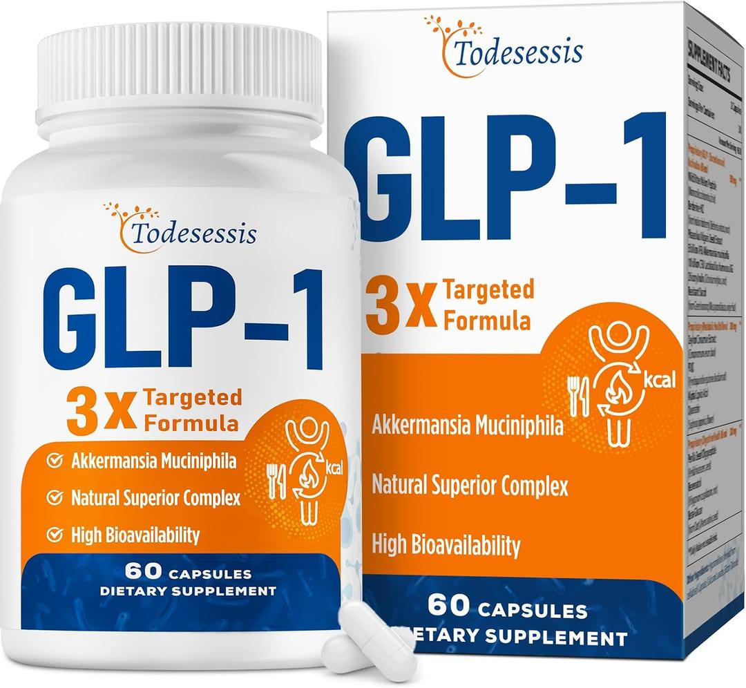 GLP-1 Supplement, GLP-1 with Akkermansia Probiotic, Berberine, 60 Capsules. Exp:12/2028